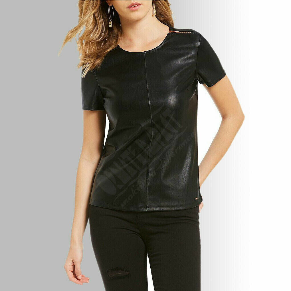 Women's Black Soft Sheep Leather Half 